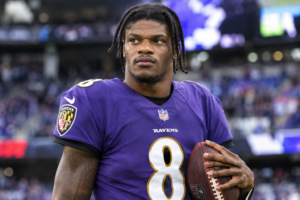 Lamar Jackson Net Worth 2026 – Baltimore Ravens quarterback during his NFL career.